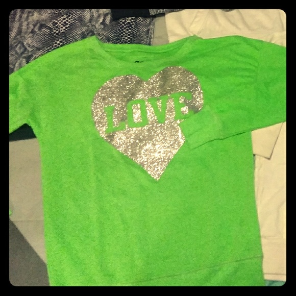 Lime green love sweatshirt - Picture 1 of 3